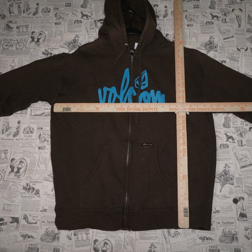 L - Vintage Y2K Welcome Hoodies volcom spell cursive doodle - Picture 4 of 4